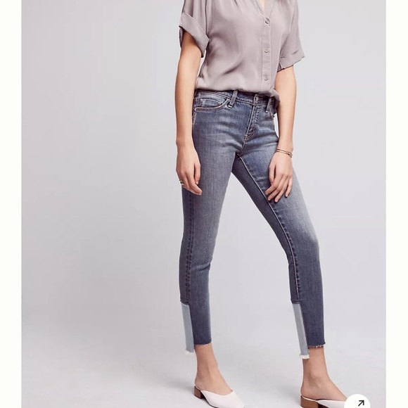 Pilcro and the Letterpress Denim - Pilcro Script High-Rise High-Low Skinny Jeans Sz 29